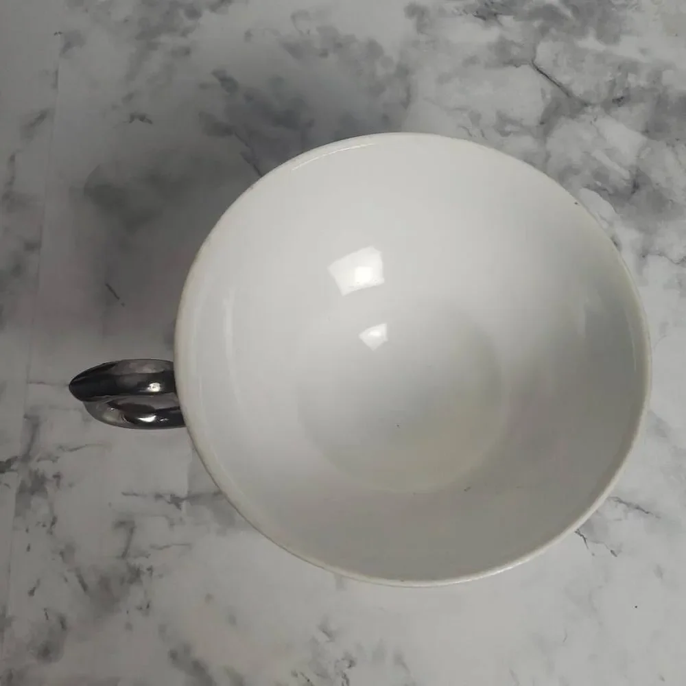 Vintage Lusterware Orange Pedestal Tea Cup